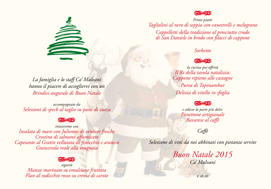 menù natale 2015