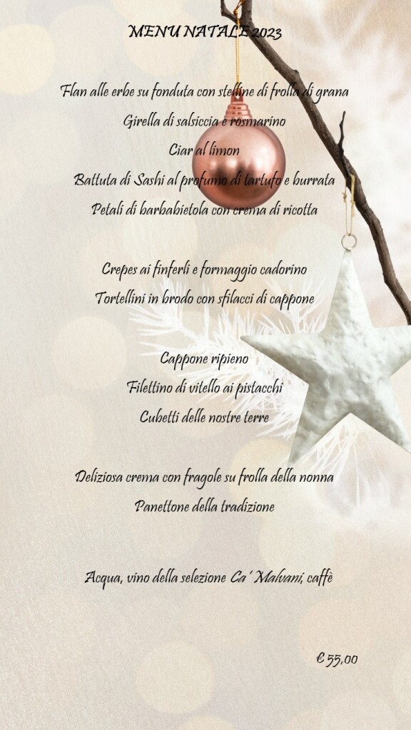 Menu Natale 2023